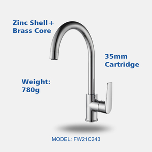 Giá cả cạnh Tranh hiện đại sang trọng kẽm Shell + Brass Core bồn rửa nhà bếp Vòi vòi nước - Product Image 3