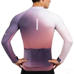 Maillot de cyclisme Zede de haute qualité à manches longues, léger, respirant, coupe-vent, unisexe, séchage rapide, fermeture éclair intégrale pour événements de cyclisme sur route - Product Image 6