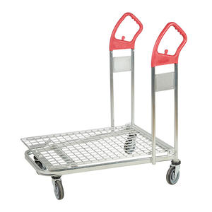 Highbright 400KG plate-forme en métal de haute qualité maille 4 ''PU roues supermarché entrepôt chariot à main - Product Image 1