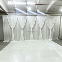 Drapé de mariage marron anti-plis en tissu pour toiles de fond de scène de mariage et décoration d'événements