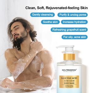 Gel <span class=keywords><strong>Doccia</strong></span> Esfoliante <span class=keywords><strong>Naturale</strong></span> Idratante con Olio di Tea Tree e Acido Salicilico, Etichetta Privata - Product Image 3