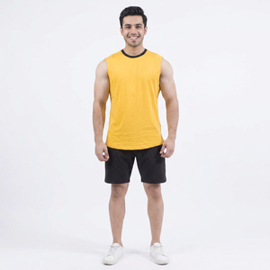 Nouveau débardeur sans manches en coton pur pour homme, débardeur de fitness, débardeur de musculation, débardeur de sport, impression personnalisée du logo - Product Image 1