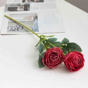 Automne en couleur conception <span class=keywords><strong>Simple</strong></span> simulé Rose décoration de la maison Vintage Rose fleur mariage Bouquets de fleurs artificielles - Product Image 6