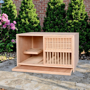 Jaula Moderna <span class=keywords><strong>de</strong></span> Madera Anti-Interferencias para Animales, Nido con Botones para Cría <span class=keywords><strong>de</strong></span> Palomas, Casa para Gatos, Conejera para Cobayas, Interior y Exterior - Product Image 3