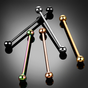 Barra Industrial de Titanio G23 de 34/36/38MM para <span class=keywords><strong>Piercing</strong></span> de Cartílago, Aretes Industriales de 14G para <span class=keywords><strong>Piercing</strong></span> Corporal - Product Image 5