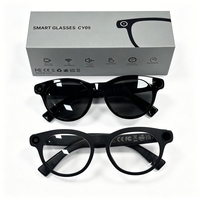 Gafas Inteligentes con Marco Negro y Tecnología IA 2026, Grabación de Fotos HD 1080P, Resistentes al Agua IP68, Control Táctil/Botón para Llamadas, Batería de 290 mAh