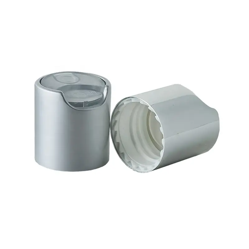 20/410 24/410 28/410 24-410 Matte Silver สีขาว PP พลาสติกเรียบกระโปรงกดปิดด้านบน Dispensing