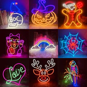 Insegne al Neon personalizzate personalizzate con LED dimmerabile RGB luci al Neon insegne per decorazioni murali camera da letto matrimonio compleanno Bar azienda Logo nome - Product Image 5