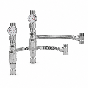 Vanne de mélange thermostatique OEM pour système de chauffage, avec manomètre, régulateur de gaz, soupape de décharge de pression et tuyau tressé pour surpresseur de réservoir - Product Image 2