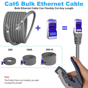 23AWG Cat 6シールド付きイーサネットケーブル500ft屋外直接埋葬接地UV耐性防水ネットワーク通信ケーブル - Product Image 6