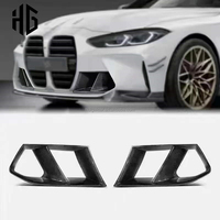 Aileron latéral d'admission d'air en fibre de carbone style M Performance pour pare-chocs avant BMW M3 G80 M4 G82, kit carrosserie pour prises d'air du pare-chocs.