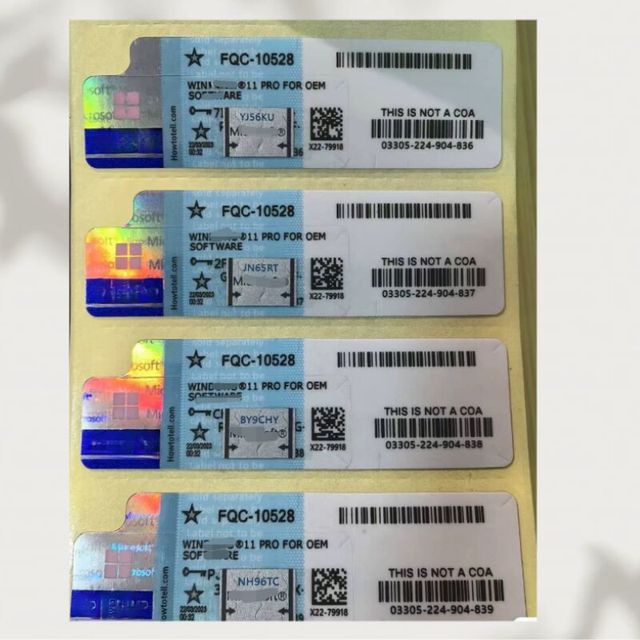 For 11 Pro OEM Key Sticker Blue Global Activation Lifetime Home Licence Stock Serial Number