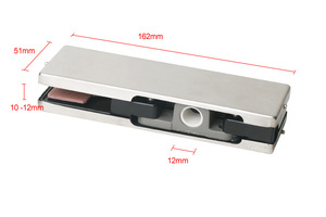 Accessoires de <span class=keywords><strong>clip</strong></span> de porte en <span class=keywords><strong>verre</strong></span> sans cadre de conception moderne <span class=keywords><strong>Clip</strong></span> à un mot fixe supérieur et inférieur en acier inoxydable <span class=keywords><strong>pour</strong></span> porte à ressort de sol en forme de 7 - Product Image 6