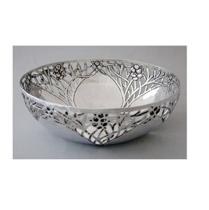 Design classique Style du golfe Meena Work Matériau de haute qualité en métal pour le service de dattes Bol arabe avec la meilleure qualité - Product Image 3