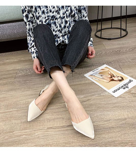Zapatos de Oficina de Tacón Medio con Punta Puntiaguda y Tacón Cuadrado, Ligeros y a la Moda para Mujer, Primavera - Product Image 4