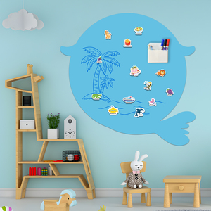 Pizarra Blanca Infantil con Adhesivo Magnético Removible de Fieltro, Pizarra de Tiza, 950x750mm, Certificación EN71 - Product Image 3