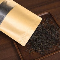 RTS – pochette d'emballage de noël à fond plat en papier Kraft, sac de scellage à huit côtés avec fenêtre, vente en gros