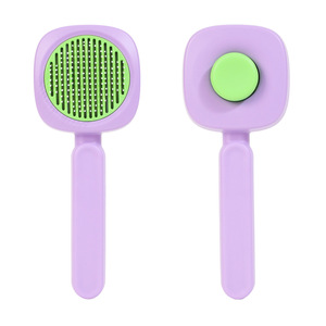 Brosse autonettoyante pour animaux de compagnie, peigne à poils flottants à une touche pour chat et chien, brosse de massage pour chat, accessoire de nettoyage - Product Image 1