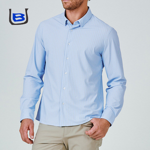 Logo personalizzato manica con bottone Slim Fit uomo uomo uomo camicia sociale camicia formale camicie <span class=keywords><strong>da</strong></span> uomo - Product Image 5