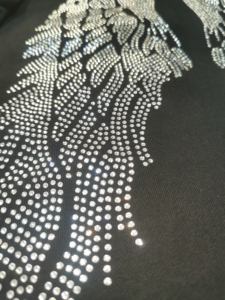 Personnalisable Cristal Ailes d'Ange Applique Flatback Rond Motif Avec Hot-Fix Technique Vêtements Hoodies Avec Strass - Product Image 4