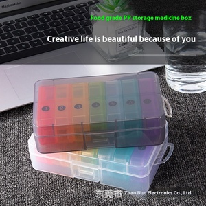 Wholesale 7 Days 14 Grid Dustproof Medicine Storage <b>Box</b> <b>Plastic</b> Rectangle Sub-<b>Box</b> with Aluminum for Food Load Capacity 5kg - Product Image 3