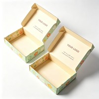 Boîte d'expédition personnalisée avec logo, taille sur mesure, pour petits cadeaux, emballage de haute qualité, boîte cadeau avec impression à l'encre de soja