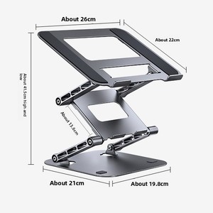 Soporte para Laptop y Tablet de Tres Niveles de Acero al Carbono para Mejorar la Disipación del Calor - Product Image 4
