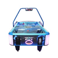 Table de hockey sur air électrique commerciale pour 2 joueurs, machine de jeu en métal, version anglaise