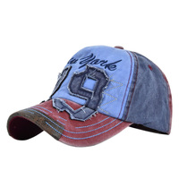 Casquettes de baseball et de basketball vintage en coton pour hommes, style Yankee, avec patchs décontractés et tissu délavé, coloris assortis, vente en gros