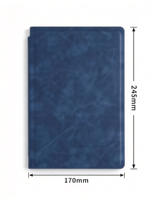 Carnet de notes réutilisable à effaçage à sec avec couverture en PU, 245x170mm, pour l'étude et le bureau – Édition États-Unis