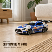 Voiture RC de drift pour enfants, prix d'usine en gros, échelle 1/64, 4x4, en alliage, télécommande 2.4G, accélérateur linéaire, 2 vitesses, contrôle des lumières