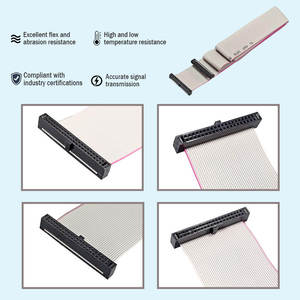 สายเคเบิลริบบิ้นแบบแบนสีเทา FC UL2678 ขนาด 1.27 มม. 40 พิน พร้อมหัวต่อ IDC แบบกำหนดเองได้ - Product Image 2