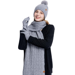 <span class=keywords><strong>Ensemble</strong></span> de gants et mitaines décontractés pour <span class=keywords><strong>femme</strong></span> OEM Xichen W3 en viscose/polyester respirant, longueur opéra, avec écharpe épaisse double couche unie - Product Image 5