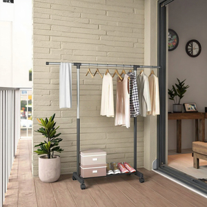 Bán Buôn Châu Âu Kính Thiên Văn Nâng Quần Áo Đứng Bé Treo Push-Kéo Quần Áo Di Động Khô Giá Cho Trong Nhà - Product Image 3