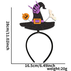 Nouveau serre-tête de sorcière pour performance d'Halloween, serre-tête de sorcière de dessin animé, serre-tête de sorcière pour jeu de rôle COS - Product Image 4