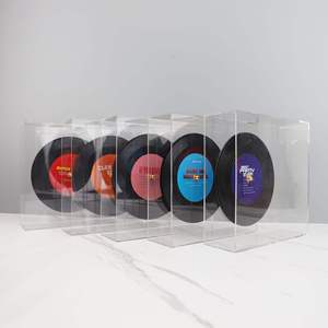 Boîte de présentation en acrylique pour décoration de disques vinyles 30x7x30cm, ornement à thème musical en plastique acrylique, article de décoration pour meuble <span class=keywords><strong>TV</strong></span> - Product Image 6