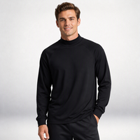 Polo de sublimation haut de gamme pour homme, manches longues, col noir, patte de boutonnage, idéal pour les équipes sportives, le golf et les tenues décontractées