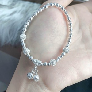 999 Pure Silver Flower <b>Beaded</b> <b>Bracelet</b> For Women Everyday Wear Jewelry 10g Shenzhen Made - Product Image 1