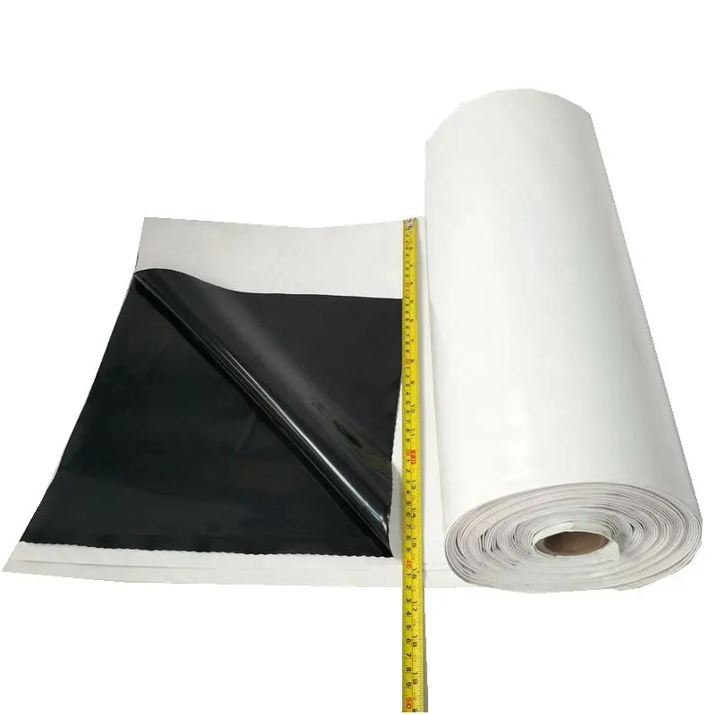 10 x 100 6 mil Thick Polyethylene Panda Film Black White Plastic Sheeting Roll for Greenhouse Plastic Poly Film Covering