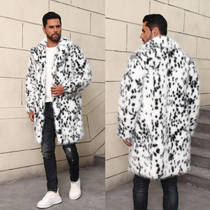 Manteau en fausse fourrure de renard pour <span class=keywords><strong>homme</strong></span>, coupe longue, style coupe-vent, pour l'automne et l'hiver, imitation vison - Product Image 4