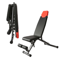 Banc de musculation compact et robuste, multifonctionnel, pliable et réglable pour l'entraînement de force du corps entier