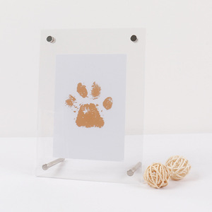 Cornice Acrilica Senza Disordine per Impronte di Zampe di Animali Domestici, Espositore Fai-da-te per <span class=keywords><strong>Foto</strong></span> di Impronte di Cani <span class=keywords><strong>e</strong></span> Gatti, Cornice Shadow Box per Ricordo <span class=keywords><strong>e</strong></span> Decorazione - Product Image 4