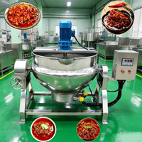 Machine de cuisson et de mélange industrielle robuste en acier inoxydable pour confiture et pâte de chili