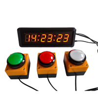 Grand 6CM Bouton LED Compte à Rebours Horloge Chronomètre Réinitialisation Numérique Minuterie Zéro Télécommande pour École Rush Réponse & Jeu de Compétition