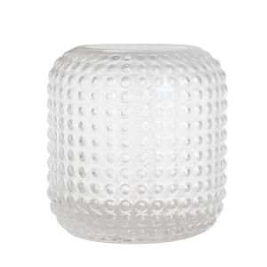 Hobnail <b>Bubble</b> Hand Blown Clear Glass <b>Vase</b> Minimalist Art Glass <b>Vase</b> For Floral Arrangement Wedding Home Living Room Table - Product Image 1