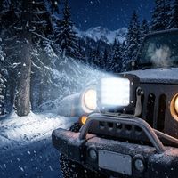 Luz de Trabajo LED Profesional de 160W, Resistente, Cuadrada, para Camiones de Minería en Indonesia, Unidad de Potencia Auxiliar para Semirremolques