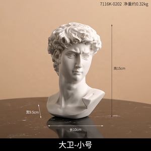 Décoration de chambre esthétique Statue de David vintage <span class=keywords><strong>Sculpture</strong></span> art classique <span class=keywords><strong>Buste</strong></span> romain <span class=keywords><strong>Femme</strong></span> Mythologie grecque <span class=keywords><strong>Sculpture</strong></span> - Product Image 4