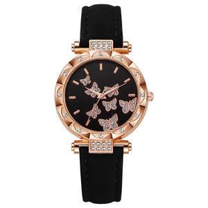 Hot-selling Leather Strap Ladies' <b>Watches</b> Wholesale: Personalized and Fashionable butterfly Quartz <b>Watches</b> - Product Image 1