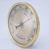 Hygromètre d'intérieur en métal avec cadran de 90 mm et mesure de la température pour usage domestique