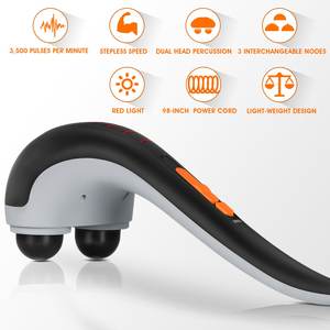 Martillo de masaje corporal de mano, masajeador vibratorio de doble cabeza para aliviar el dolor, relajación muscular y terapia de tejido profundo - Product Image 4